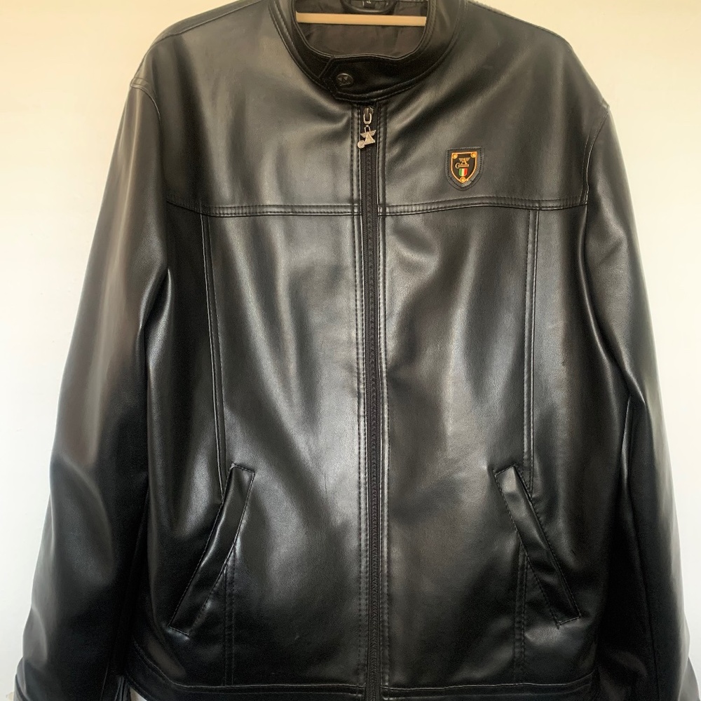 Armani Men’s Vegan Leather Jacket XL